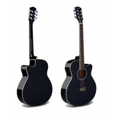 GA-H10-38-BK Акустическая гитара, с вырезом, черная, Smiger