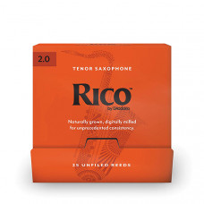 RKA0120-B25 Rico Трости для саксофона тенор, размер 2.0, 25шт в индивидуальной упаковке, Rico
