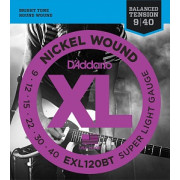 Струны D'Addario Nickel Wound 9-40 (EXL120BT)