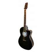 C901T-BK Акустическая гитара, с вырезом, черная, Caraya