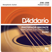 EJ42 Resophonic Комплект струн для резонаторной (добро) гитары, ф/б, 16-56, D'Addario