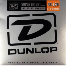 DBSBS40120 Super Bright Комплект струн для 5-струнной бас-гитары, нерж.сталь, Light, 40-120, Dunlop