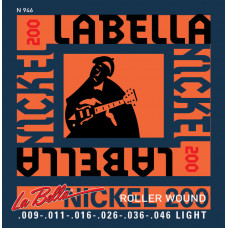 N946 Nickel 200 Roller Wound Комплект струн для электрогитары 009-046 La Bella