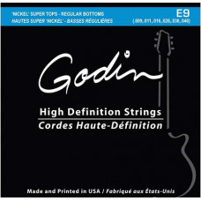 008971 E-9 Комплект струн для электрогитары, 9-46, Super Tops/Regular bottoms, Godin