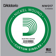 NW017 Nickel Wound Отдельная струна для электрогитары, никелированная, .017, D'Addario