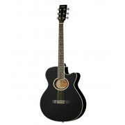 Акустическая фолк-гитара Homage 40 c вырезом, цвет черный(LF-401C-B) 