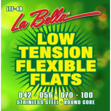 LTF-4A Low Tension Flexible Flats Комплект струн для бас-гитары, сталь, 42-100, La Bella