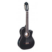 RCE141BK Family Series Pro Классическая гитара со звукоснимателем, размер 4/4, черная, Ortega