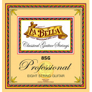 8SG Комплект струн для 8-струнной классической гитары, посеребренные, La Bella
