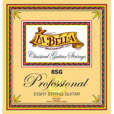 8SG Комплект струн для 8-струнной классической гитары, посеребренные, La Bella