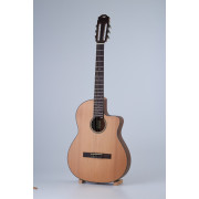 Электроакустическая классическая гитара Kibin классик слим, цвет натуральный, с чехлом 