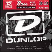 DBN30130 Комплект струн для 6-струнной бас-гитары, никелированные, Medium, 30-130, Dunlop