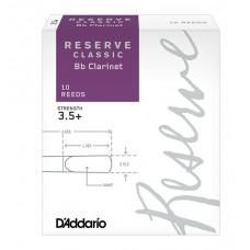 DCT10355 Reserve Classic Трости для кларнета Bb, размер 3.5+, 10шт., Rico