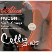 A805A Комплект струн для виолончели, никель Alice