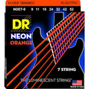 NOE7-9 Neon Orange Комплект струн для 7-струнной электрогитары, никелированные,с покрытием, 9-52, DR