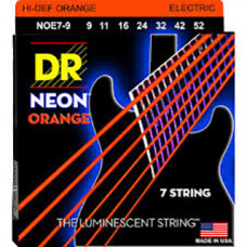 NOE7-9 Neon Orange Комплект струн для 7-струнной электрогитары, никелированные,с покрытием, 9-52, DR