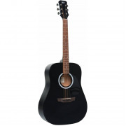 Акустическая гитара JET, дредноут, ель, цвет черный (JD-255 BKS) 