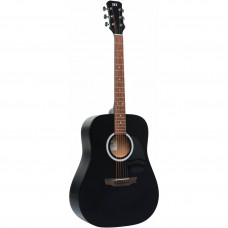 Акустическая гитара JET, дредноут, ель, цвет черный (JD-255 BKS) 