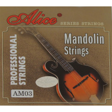 AM03 Комплект струн для мандолины, посеребренная медь, [20] Alice