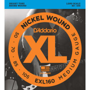 EXL160 XL NICKEL WOUND Струны для бас-гитары Long Medium 50-105 D`Addario