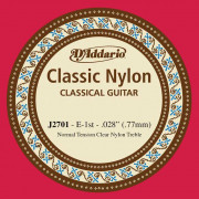J2701 Classical Отдельная 1-ая струна для классической гитары, нейлон, норм. натяжение, D'Addario