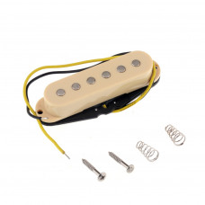 M523 Звукосниматель магнитный сингл, для Fender Strat, средний, кремовый, Musiclily