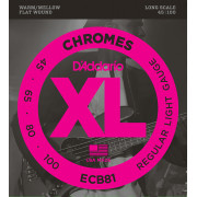 ECB81 Chromes Комплект струн для бас-гитары, Light, 45-100, Long Scale, D'Addario