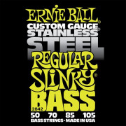 P02842 Stainless Steel Regular Slinky Комплект струн для бас-гитары, 50-105, сталь, Ernie Ball