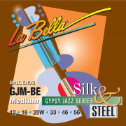 GJM-BE Gypsy Jazz Silk&Steel Комплект струн для акустической гитары, 12-56, сталь/шелк, La Bella
