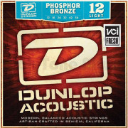 DAP1254 Комплект струн для акустической гитары, фосф.бронза, Light, 12-54, Dunlop