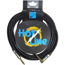 Инструментальный кабель LEEM с угловым коннектором, Jack 6.3, 3м (HOT-3.0SL) 