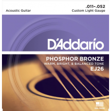 Струны D'Addario Phosphor Bronze Acoustic 11-52 (EJ26)