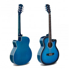 GA-H10-39-BL Акустическая гитара, с вырезом, синяя, Smiger