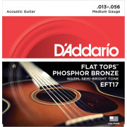 EFT17 FLAT TOPS Струны для акустической гитары фосфорная бронза 13-56 D`Addario
