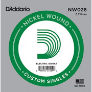 NW028 Nickel Wound Отдельная струна для электрогитары, никелированная, .028, D'Addario