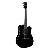 MR710F-BK MR Series Электро-акустическая гитара, с вырезом, черная, Cort