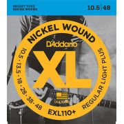 EXL110+ Nickel Wound Комплект струн для электрогитары, Regular Light Plus, 10.5-48, D'Addario