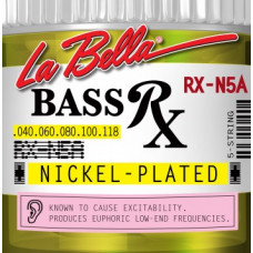 RX-N5A RX – Nickel Комплект струн для 5-струнной бас-гитары, никелированные, 40-118, La Bella