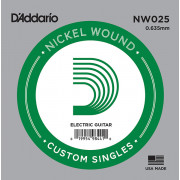 NW025 Nickel Wound Отдельная струна для электрогитары, никелированная, .025, D'Addario