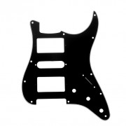 MX1378BK Защитная накладка гитары Stratocaster Modern Style, 3 слоя, черная, Musiclily