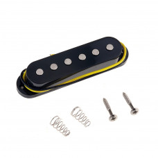 M521 Звукосниматель магнитный сингл, для Fender Strat, бриджевый, черный, Musiclily