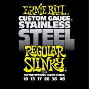 P02246 Regular Slinky Steel Комплект струн для электрогитары, сталь, 10-46, Ernie Ball