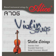 A706 Комплект струн для скрипки сталь/никель, Alice