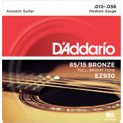 EZ930 AMERICAN BRONZE 85/15 Струны для акустической гитары Medium 13-56 D`Addario
