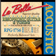 RPG-1756 Resophonic Phosphor Bronze Комплект струн для резонаторной гитары, ф/б, 17-56, La Bella