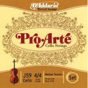 J59-4/4M Pro-Arte Комплект струн для виолончели размером 4/4, среднее натяжение, D'Addario