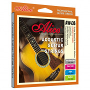 AW436-XL Комплект струн для акустической гитары, фосфорная бронза 10-47 [12] Alice
