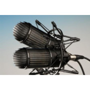 МЛ-52-02-Ч-С-ФДМ1-01 Микрофон ленточный, черный, стереопара, в деревянном футляре, Октава