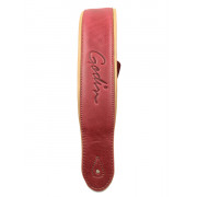037391 Vintage Red/Tan Padded Ремень для гитары, кожаный, красный, Godin