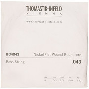 JF34043 Jazz Flat Wound Отдельная струна для бас-гитары, никель, плоская оплетка, 043, Thomastik